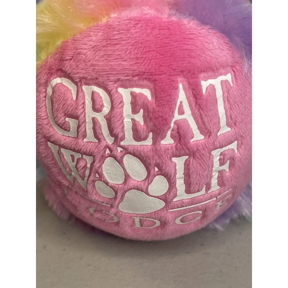 Build A Bear Great Wolf Lodge Rainbow Plush Sherbet BAB Limited Edition Toy